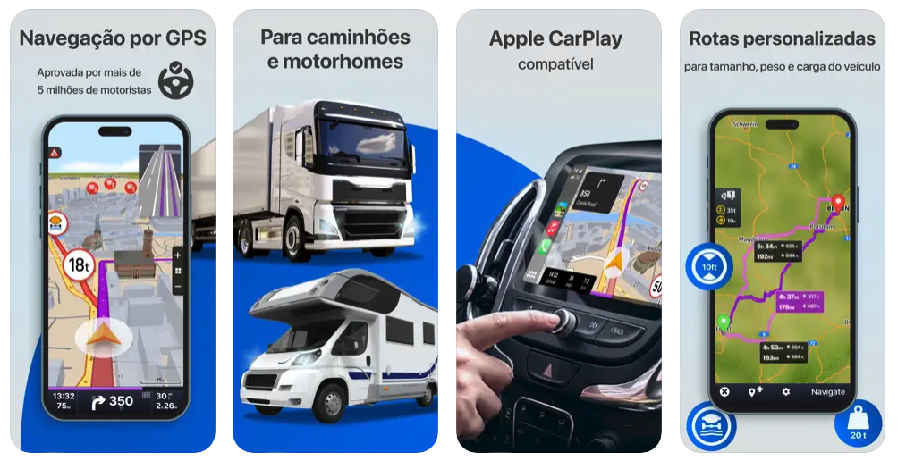 Aplicativo de GPS para caminhão