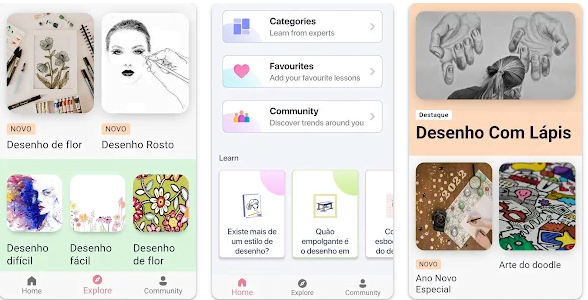 Aplicativo para aprender a desenhar pelo celular