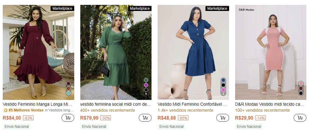 Vestidos da moda evangélica