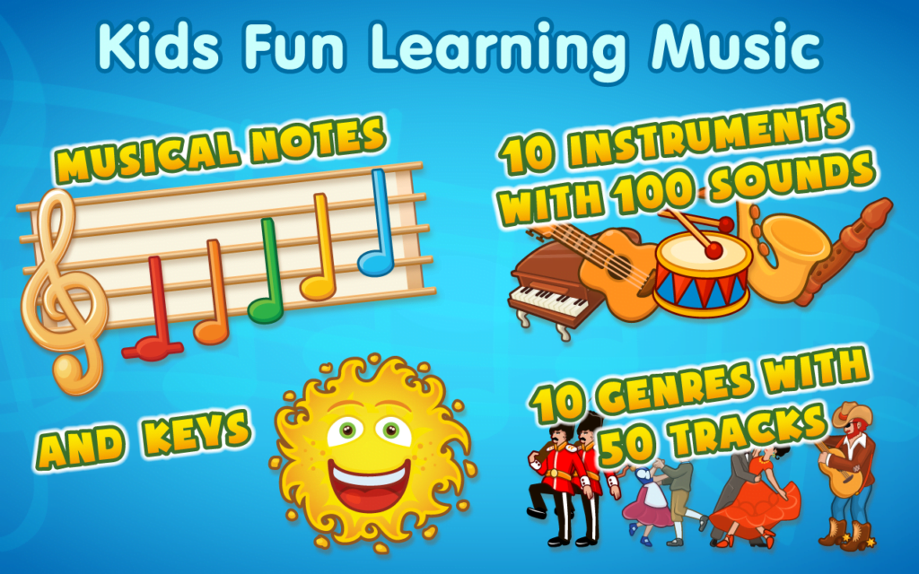 Aplicativo para crianças aprender sobre música