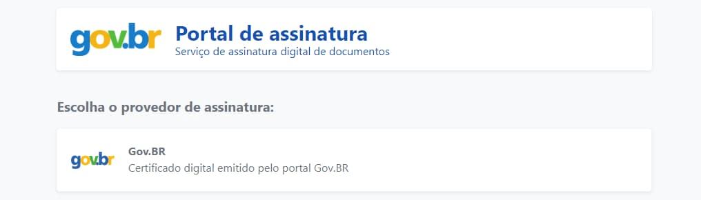 Como assinar documento pelo Gov.br