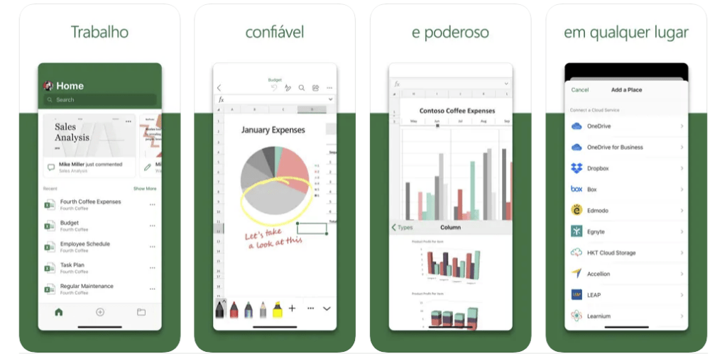 Planilha financeira pelo celular