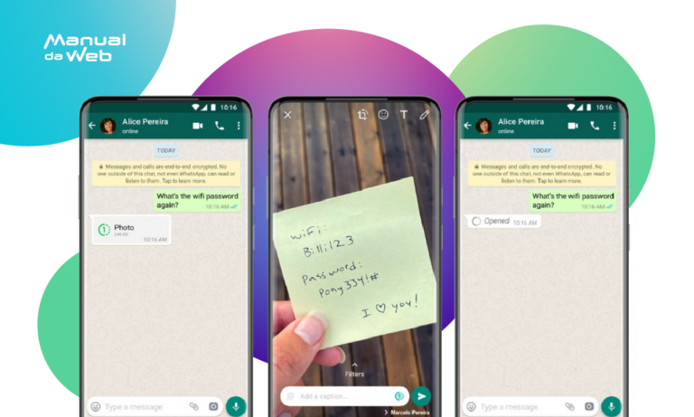 Como mandar foto temporária no WhatsApp