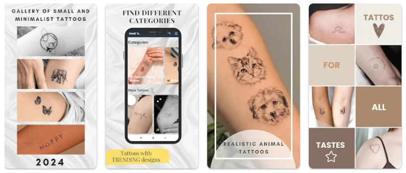 Aplicativo com centenas de ideias de tatuagem minimalista 2024 2 image 1072