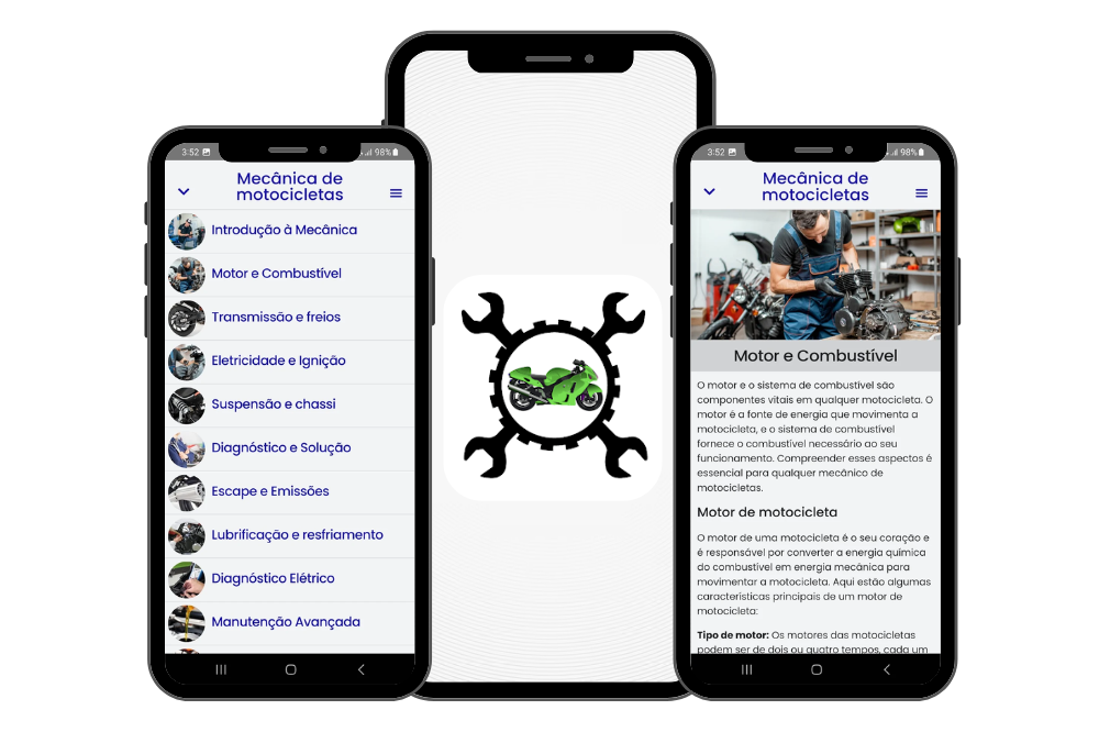Aplicativo para aprender a consertar motos
