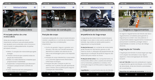 Aplicativo para aprender a dirigir moto