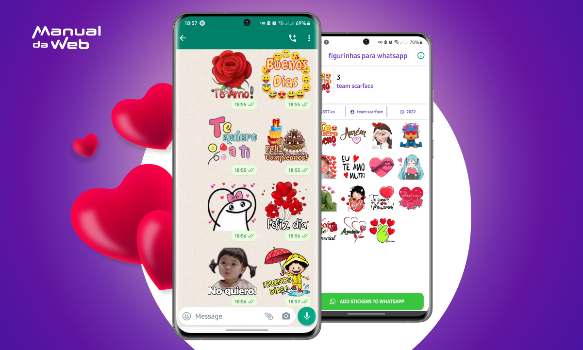 Figurinhas de amor para WhatsApp grátis