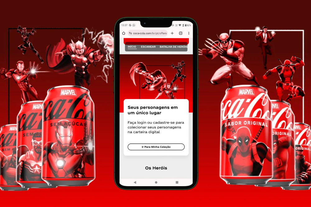 Promoção Coca-Cola e Marvel