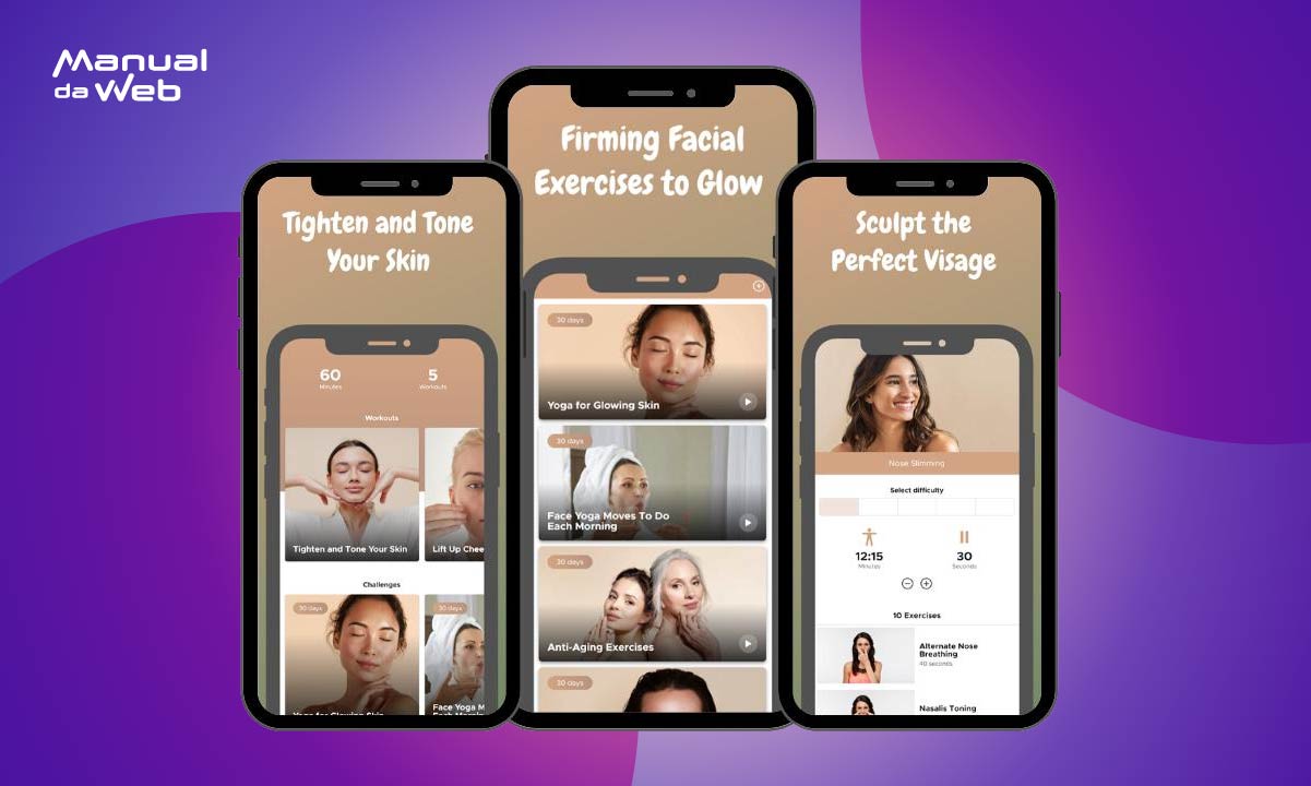 Aplicativo com exercícios de ioga facial para fazer em casa