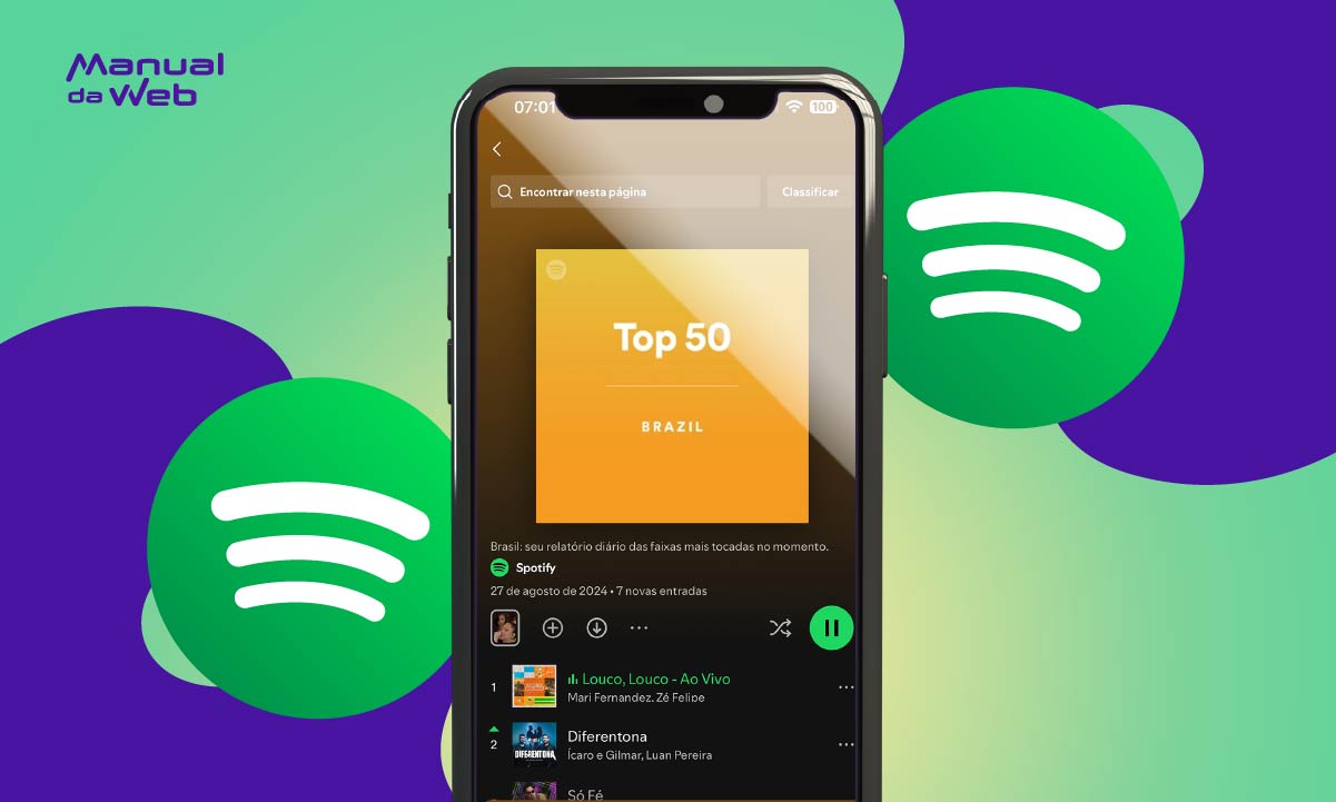 Músicas mais tocadas no Spotify