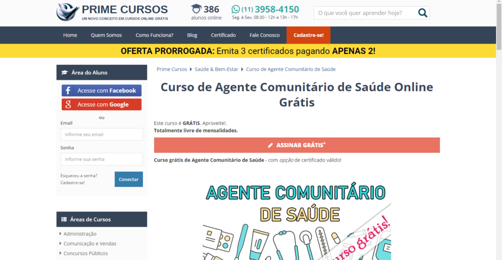 Curso de Agente Comunitário de Saúde