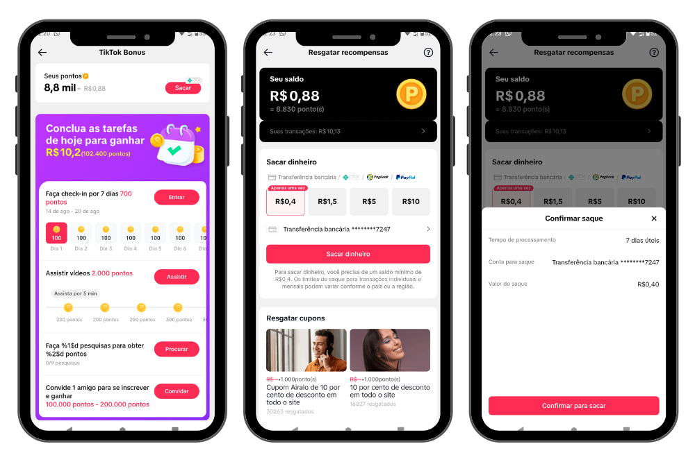 Como sacar o dinheiro do TikTok