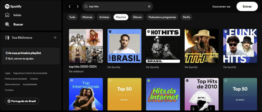 Músicas mais tocadas no Spotify