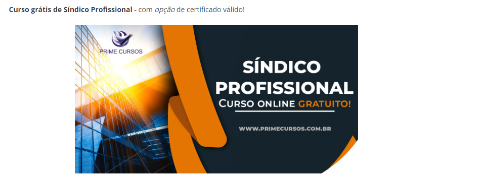 Curso de Síndico Profissional