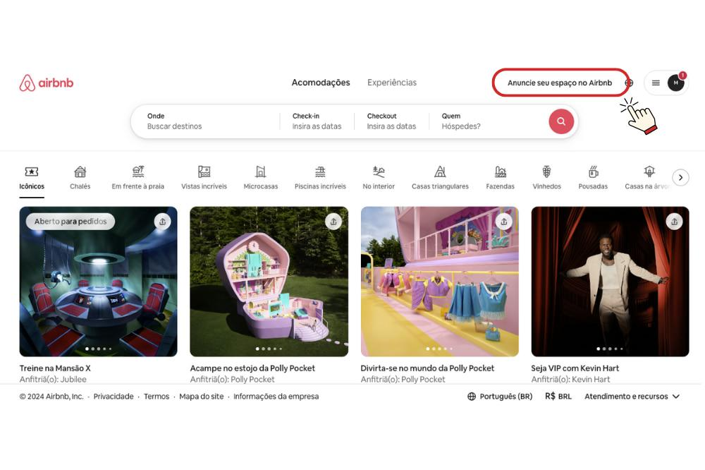 Alugar no Airbnb