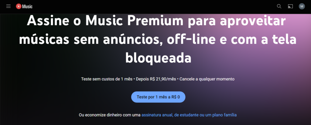 Aplicativo para escutar música offline