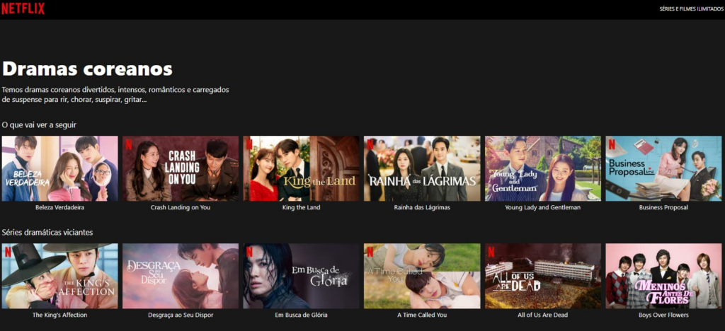 Doramas mais assistidos na Netflix