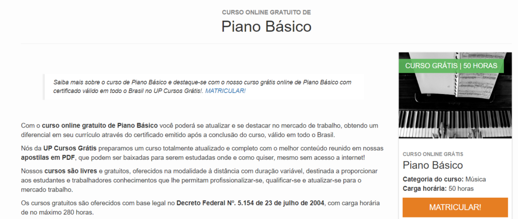 Aulas de piano