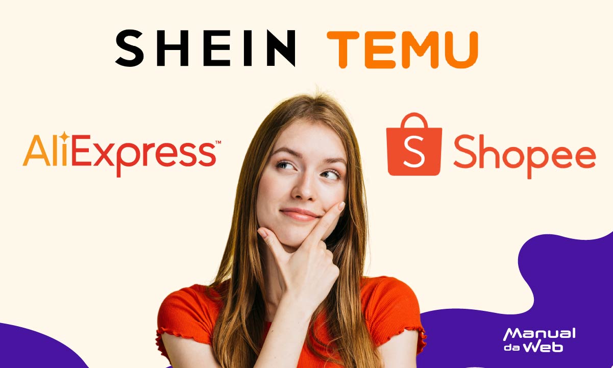 AliExpress, Shein, Shopee ou Temu, qual o melhor app de compras online?