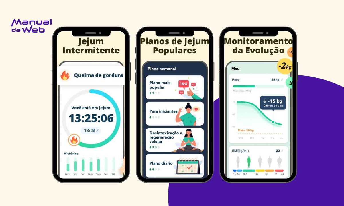 Aplicativo de jejum intermitente para monitorar com mais segurança