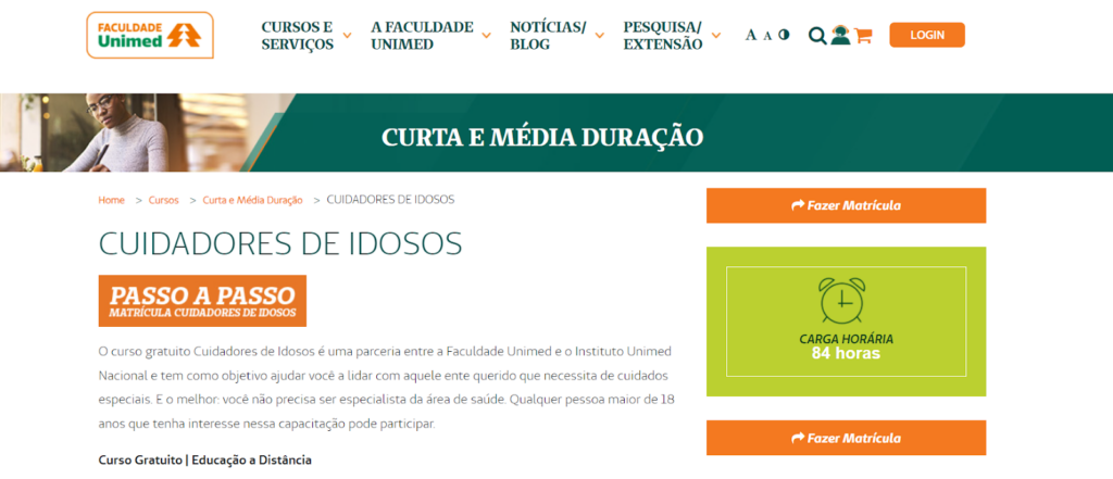 Curso de Cuidador de Idosos