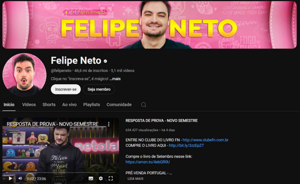 Melhores canais do YouTube