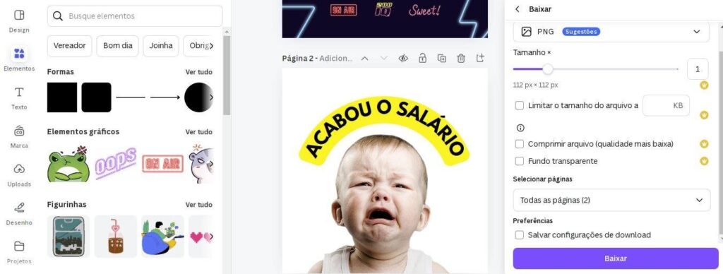 Criar figurinhas para o WhatsApp no Canva