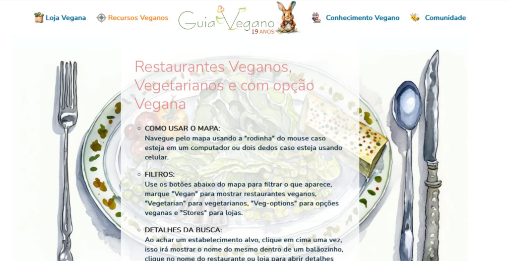 App para encontrar restaurantes veganos