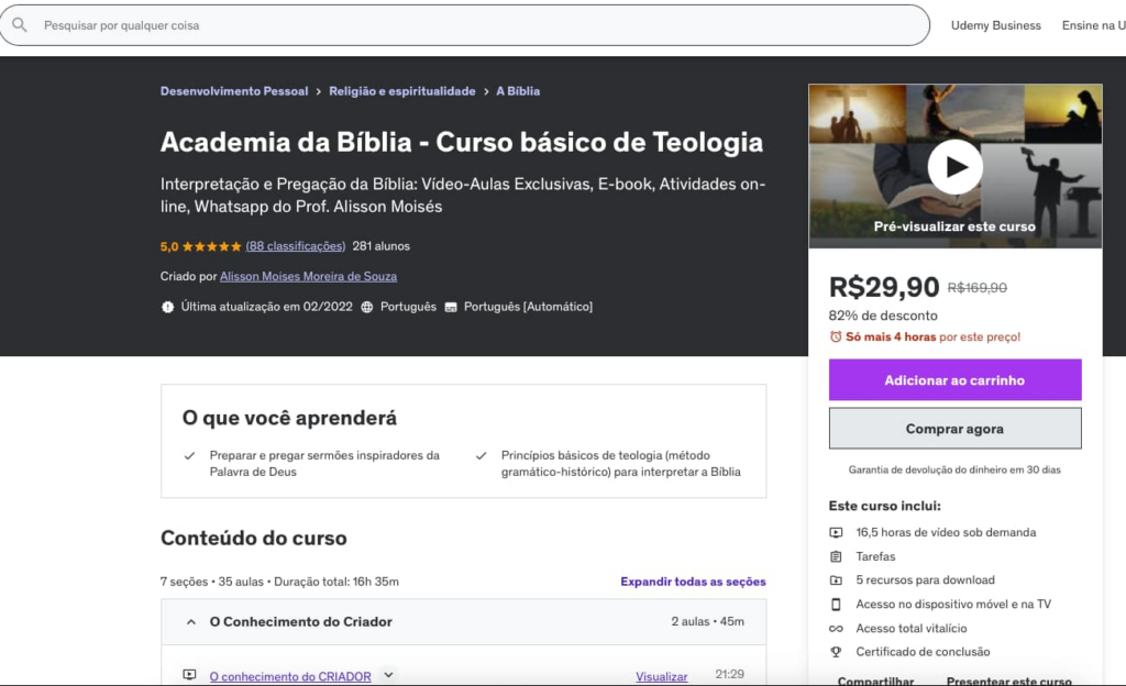 Curso de Teologia gratuito