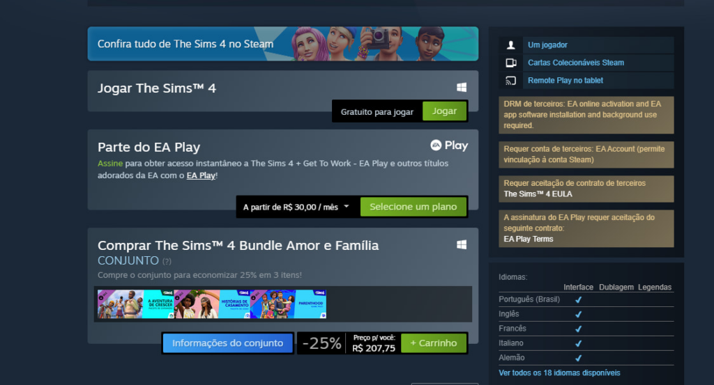 Jogos grátis no Steam