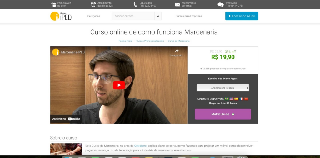 Curso de Marcenaria online