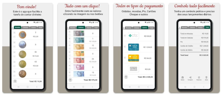 Aplicativo para contar dinheiro