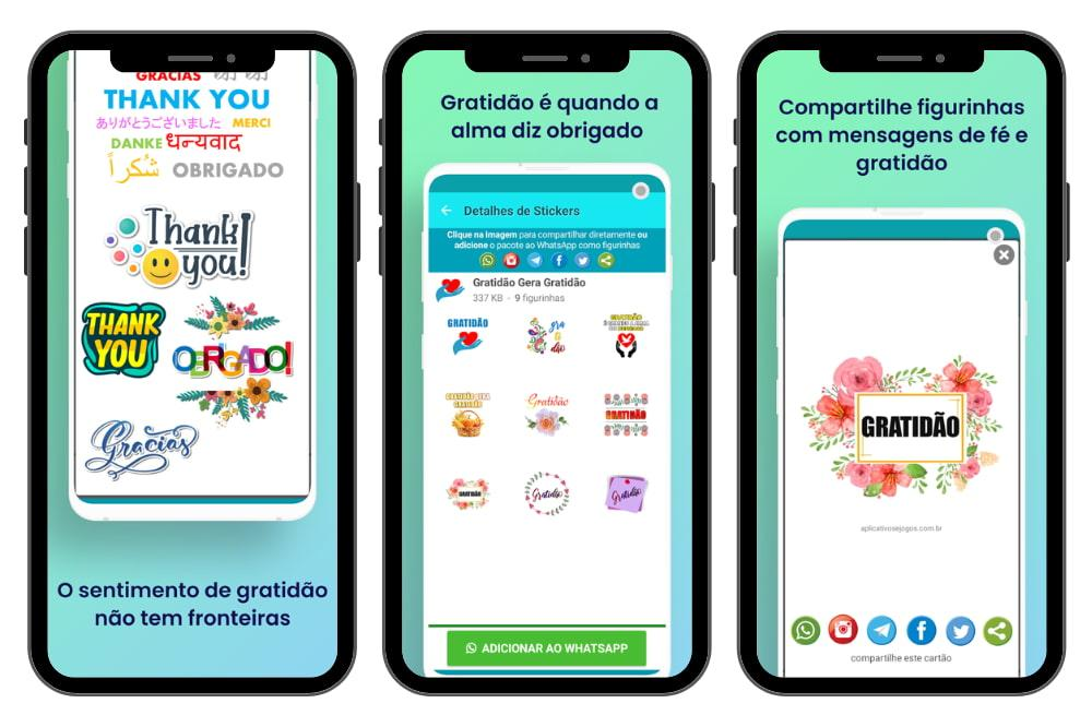 Figurinhas de gratidão para WhatsApp