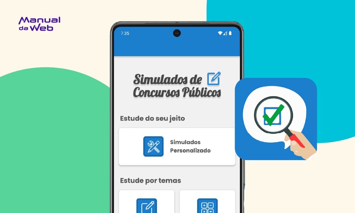 Simulado para concursos públicos: app gratuito e atualizado