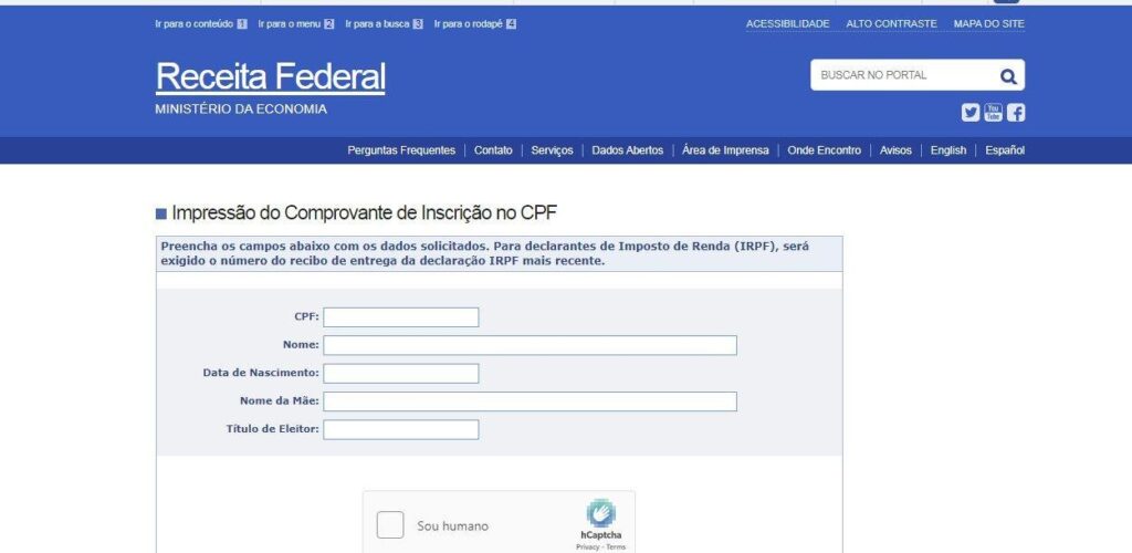 Como tirar a segunda via do CPF