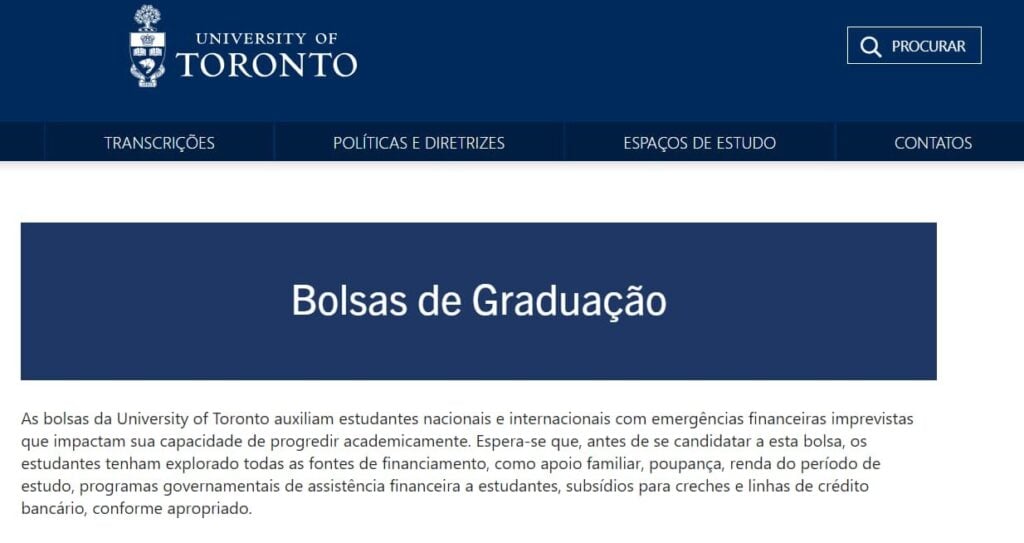 Bolsa de estudo no Canadá