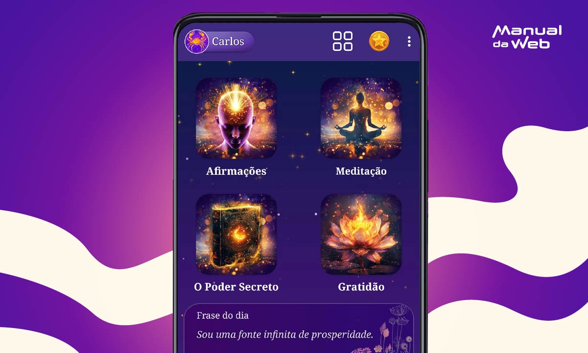 App para aprender mais sobre a Lei da Atração