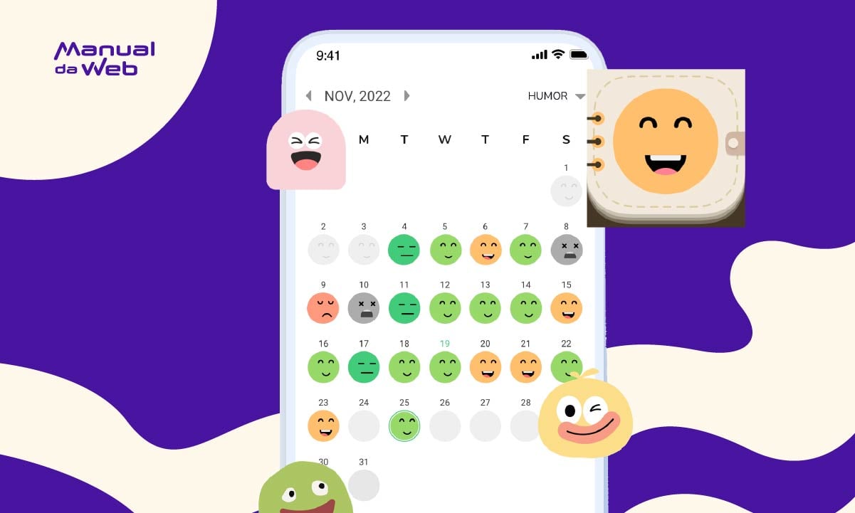Diário de humor: app gratuito para registrar sentimentos diariamente