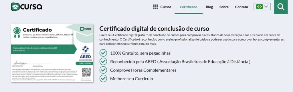 Curso de idiomas com certificado