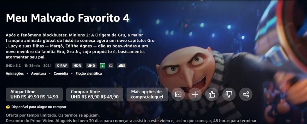 Como alugar filme no Amazon Prime