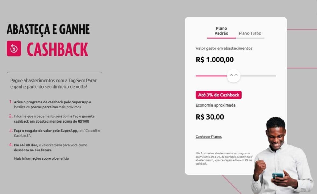 Cashback ao abastecer