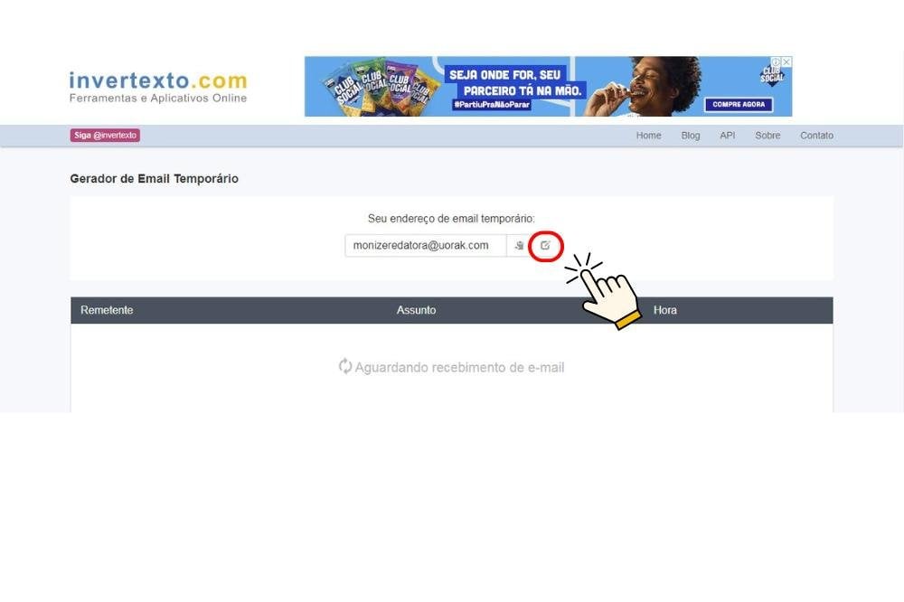 Gerador de e-mail temporário