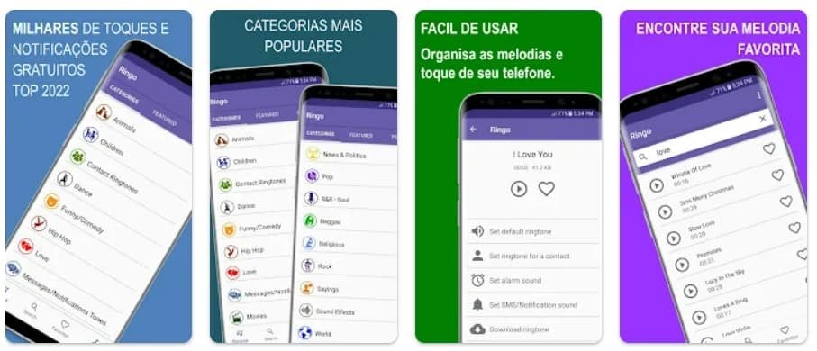 Toques para celular