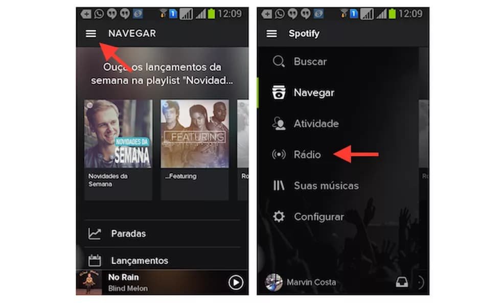 Como escutar rádio pelo Spotify