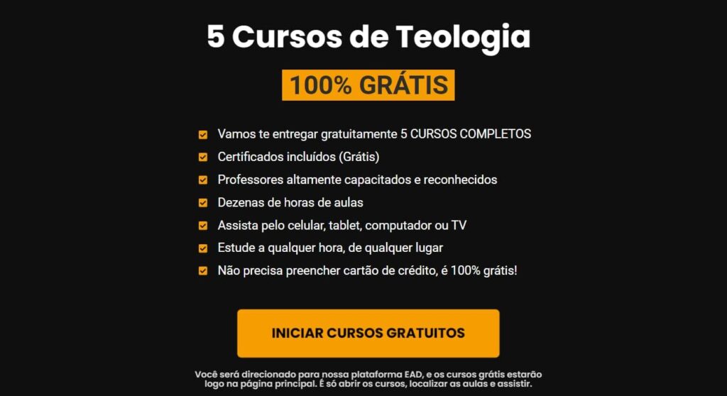 Curso de Teologia grátis