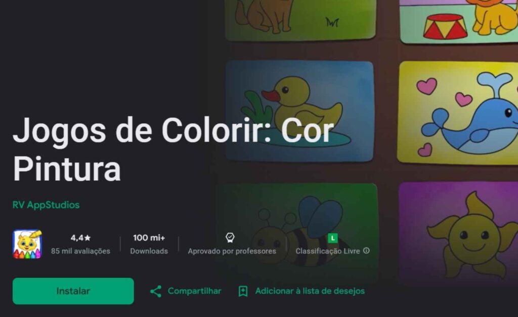 Desenhos infantis para colorir