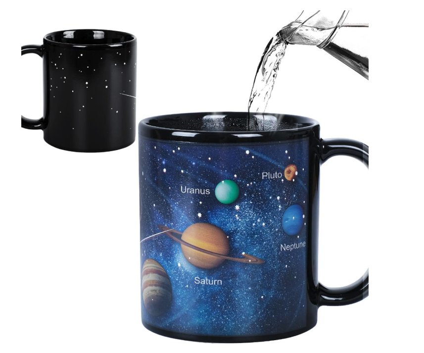 Caneca que muda de cor