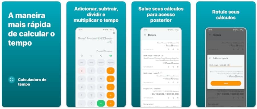 Aplicativo para calculadora de horas