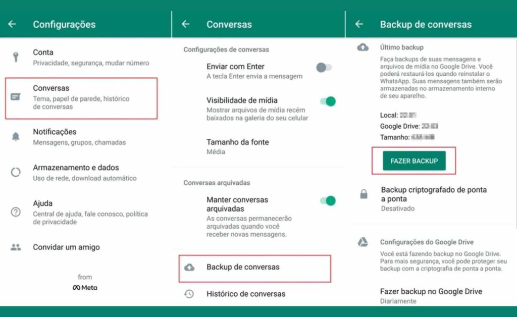 Versão antiga do WhatsApp