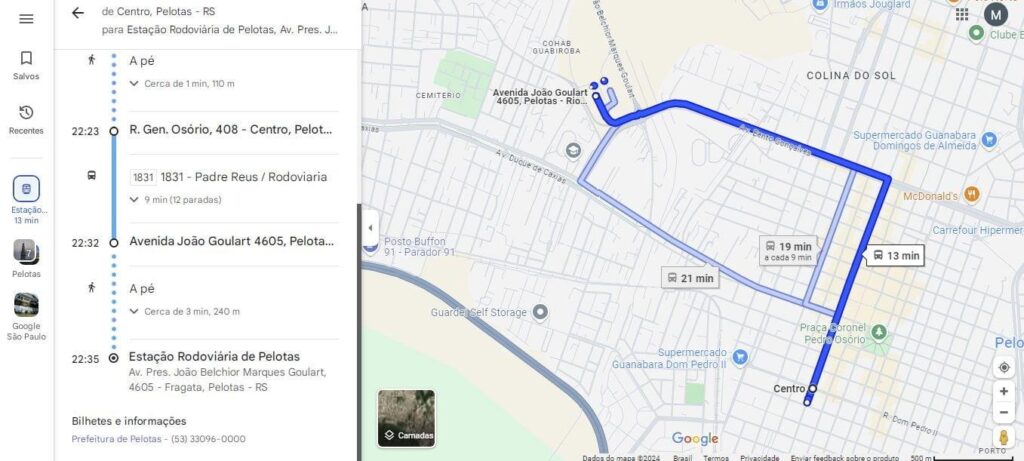 Relatar atraso no ônibus pelo Maps